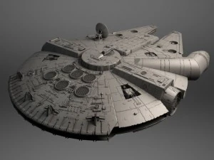 Millenium Falcon Space Ship Star Wars 3D Model