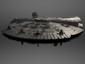Millenium Falcon Space Ship Star Wars 3D Model