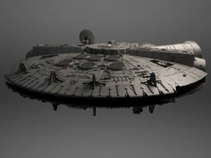 Millenium Falcon Space Ship Star Wars 3D Model