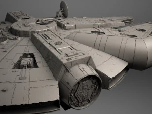Millenium Falcon Space Ship Star Wars 3D Model