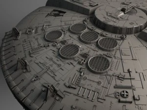 Millenium Falcon Space Ship Star Wars 3D Model