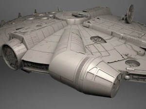 Millenium Falcon Space Ship Star Wars 3D Model