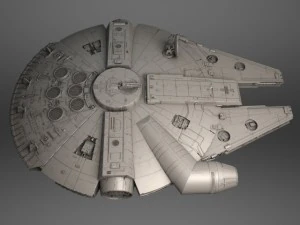 Millenium Falcon Space Ship Star Wars 3D Model