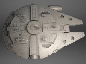 Millenium Falcon Space Ship Star Wars 3D Model