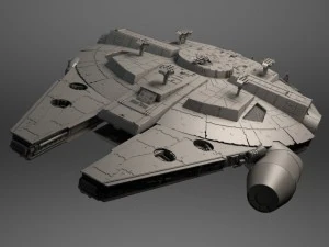 Millenium Falcon Space Ship Star Wars 3D Model