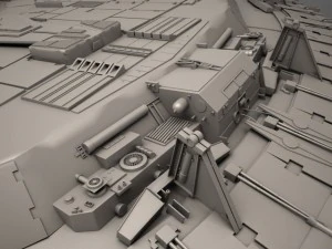 Millenium Falcon Space Ship Star Wars 3D Model