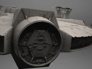 Millenium Falcon Space Ship Star Wars 3D Model