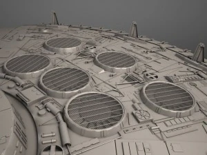 Millenium Falcon Space Ship Star Wars 3D Model