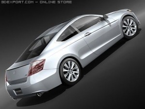 Honda Accord Coupe 2009 3D Model