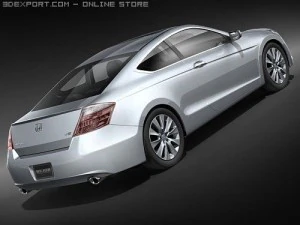 Honda Accord Coupe 2009 midpoly 3D Model
