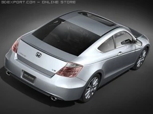 Honda Accord Coupe 2009 midpoly 3D Model