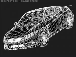 Honda Accord Coupe 2009 midpoly 3D मॉडल