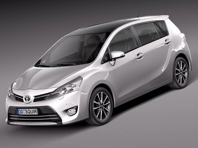 Toyota Corolla Verso 2014 3D Model .c4d .max .obj .3ds .fbx .stl .blend 