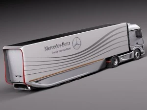 Mercedes-Benz Actross Aerotrailer 2014 3D Model