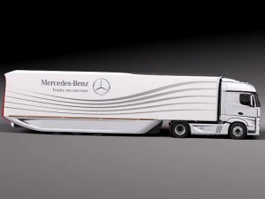 Mercedes-Benz Actross Aerotrailer 2014 3D Model