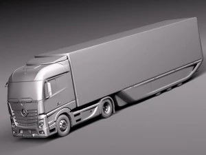 Mercedes-Benz Actross Aerotrailer 2014 3D Model