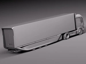 Mercedes-Benz Actross Aerotrailer 2014 3D Model