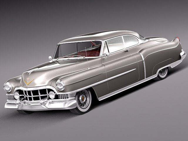 Cadillac Deville Coupe 1951 3D 모델 .c4d .max .obj .3ds .fbx .stl .blend 