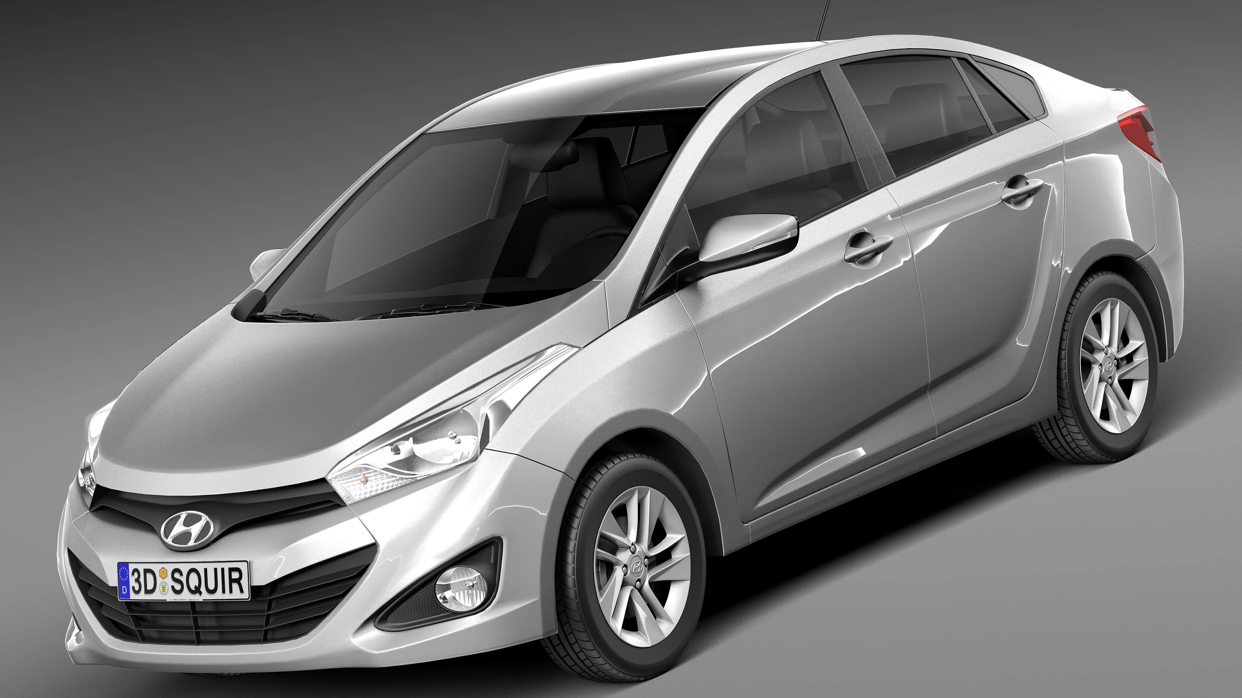 Hyundai HB20S 2013 3D Model .c4d .max .obj .3ds .fbx .stl .blend