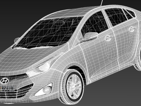 Hyundai HB20S 2013 3D Модель