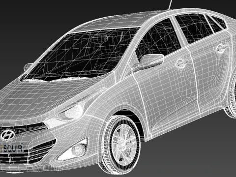 Hyundai HB20S 2013 3D Model