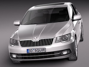Skoda Superb Sedan 2014 Modelo 3D