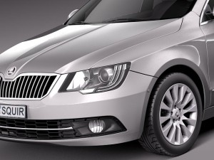 Skoda Superb Sedan 2014 Modelo 3D