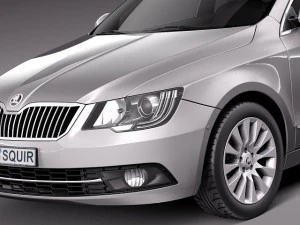 Skoda Superb Sedan 2014 3D Model
