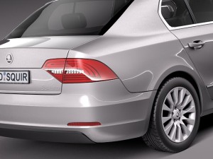 Skoda Superb Sedan 2014 Modelo 3D