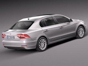 Skoda Superb Sedan 2014 Modelo 3D