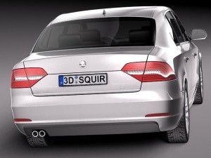 Skoda Superb Sedan 2014 Modelo 3D