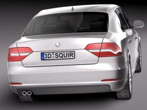 Skoda Superb Sedan 2014 3D Model