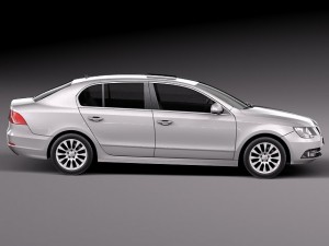 Skoda Superb Sedan 2014 Modelo 3D