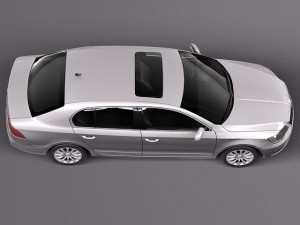 Skoda Superb Sedan 2014 Modelo 3D
