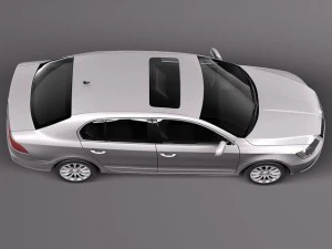 Skoda Superb Sedan 2014 3D Model