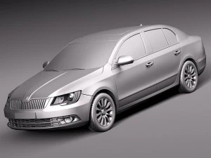 Skoda Superb Sedan 2014 3D Model