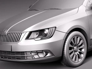 Skoda Superb Sedan 2014 3D Model
