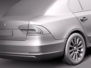 Skoda Superb Sedan 2014 Modelo 3D