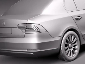 Skoda Superb Sedan 2014 3D Model