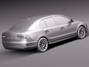 Skoda Superb Sedan 2014 3D Model