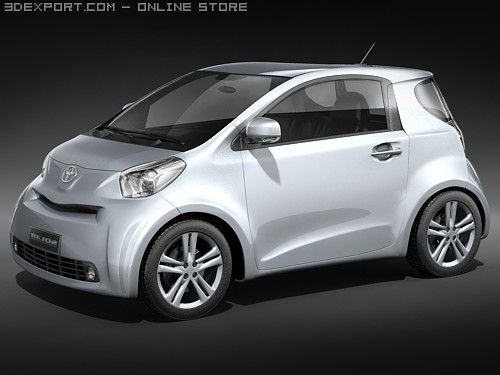 Toyota IQ Small City Car 3D 模型 .c4d .max .obj .3ds .fbx .stl .blend 