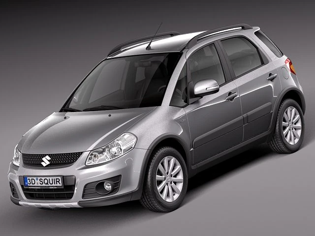 Suzuki SX4 2010 3D Model .c4d .max .obj .3ds .fbx .stl .blend