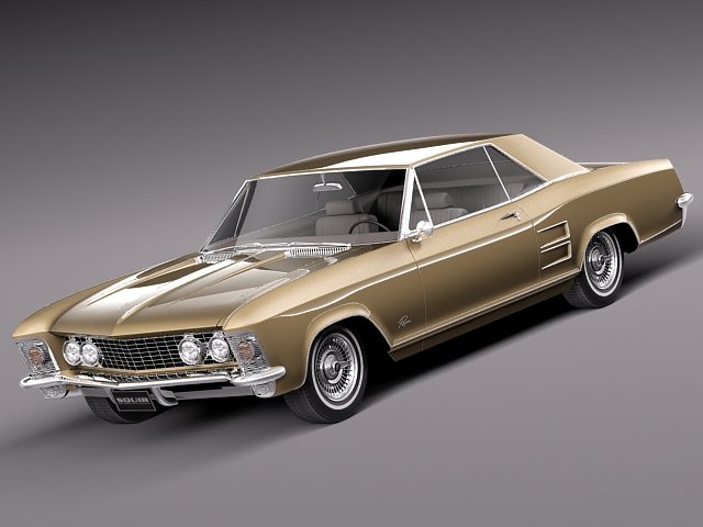 Buick Riviera 1963 3D Modell .c4d .max .obj .3ds .fbx .stl .blend
