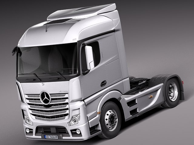 Mercedes-Benz Actros Truck 2014 3D Модель .c4d .max .obj .3ds .fbx .stl .blend 