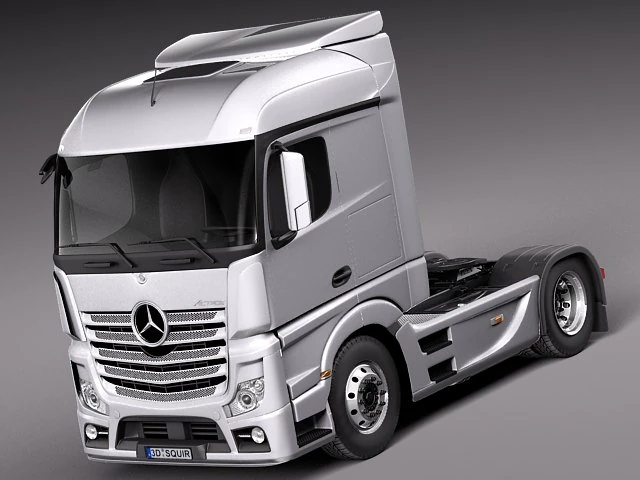 Mercedes-Benz Actros Truck 2014 3D Model .c4d .max .obj .3ds .fbx .stl .blend 
