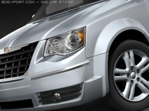 Chrysler Town And Country 2008 Van 3D Model