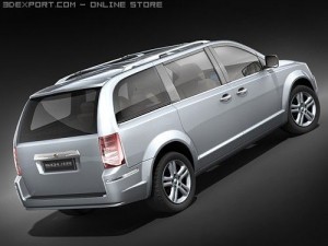 Chrysler Town And Country 2008 Van 3D 模型