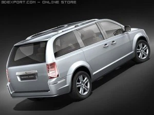Chrysler Town And Country 2008 Van 3D Model