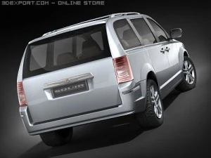 Chrysler Town And Country 2008 Van 3D Model