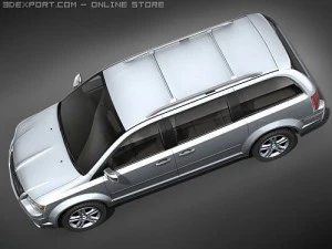 Chrysler Town And Country 2008 Van 3D Model